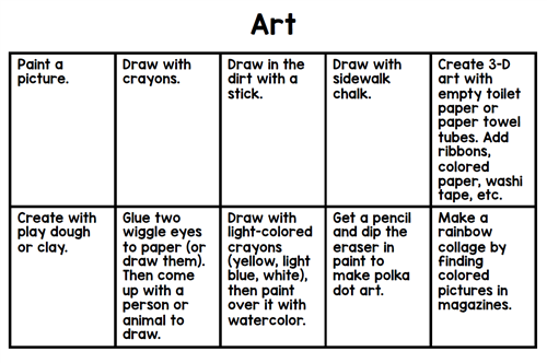 Art Choice Board 